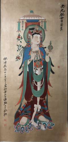 CHINESE PAINTING OF DEITY