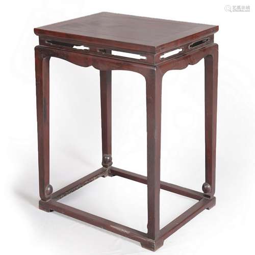 CHINESE ZITAN WOOD END TABLE