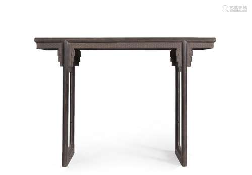 CHINESE ZITAN WOOD ALTER TABLE