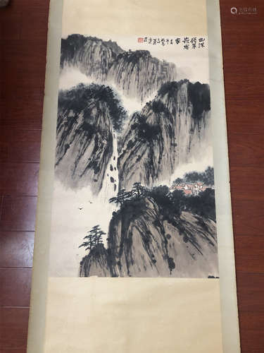 亚明 山水 立轴