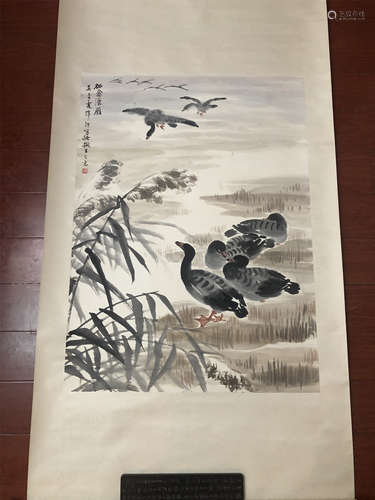 吴青霞 花鸟 立轴