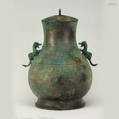 BRONZE COVERED STORAGE  VESSEL