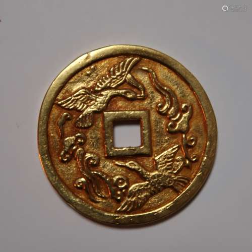 OLD CHINESE GOLD COIN