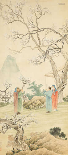 Leng Mei (1669-1742)   Three Heroes of Winds and Dust