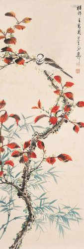 Xie Zhiliu (1910-1997)   Bird on Maple Tree