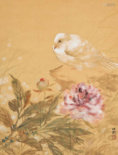 Fei Chengwu (1914-2001)   Peony and Dove