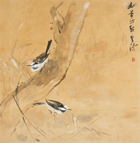 Chen Wenxi (Chen Wen Hsi, 1906-1991)   Two Wagtails