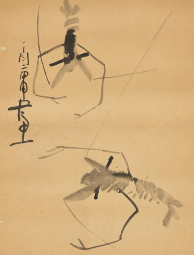 Ding Yanyong (1902-1978)  Two Shrimps