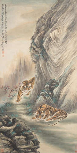 Zhang Shanzi (1882-1940)   Two Tigers