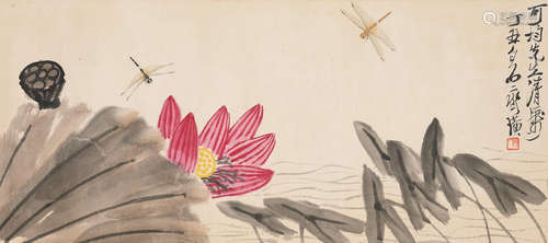 Qi Baishi (1864-1957)  Lotus and Dragonflies