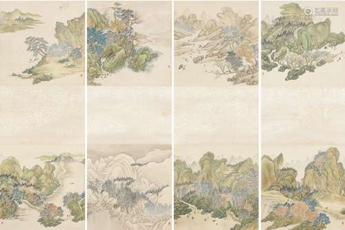 Wu Qingxia (1910-2008)  Landscape after Wang Hui (1632-1717)