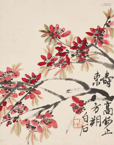 Qi Baishi (1864-1957)  Peach Flowers