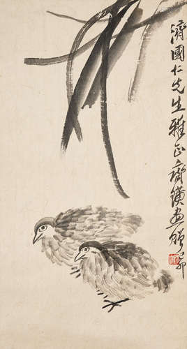 Qi Baishi (1864-1957)  Two Quails