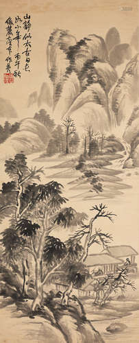 Pu Hua (1832-1911)   Landscape after Wang Yuanqi (1642-1715)