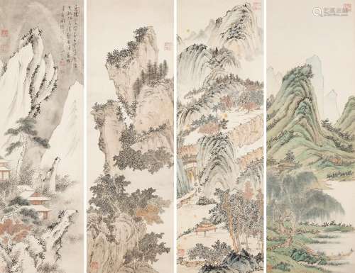 Pu Ru (1896-1963)  Seasonal Landscapes