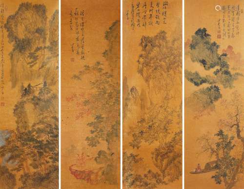 Pu Ru (1896-1963)  Landscapes of Four seasons