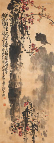 Shen Yaochu (1907-1990)  Plum Blossoms and Mynah