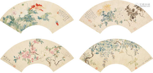 Attributed to Yun Shouping (1633-1690)  Various Flowers