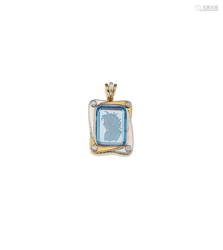 A Topaz and Diamond Pendant, by Wallace Chan