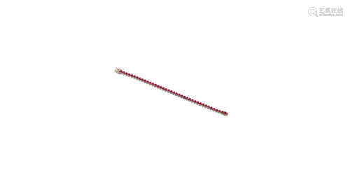 A Ruby Line Bracelet