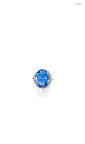 A Sapphire and Diamond Ring