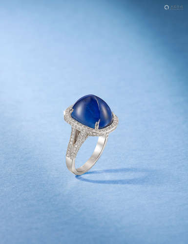 A Fine Sapphire and Diamond Ring