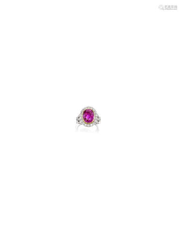 A Ruby and Diamond Ring