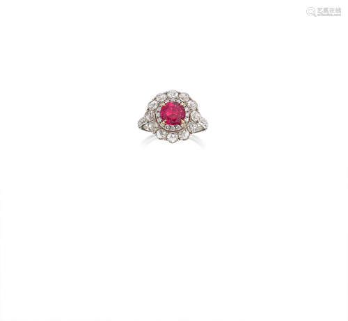 A Ruby and Diamond Ring