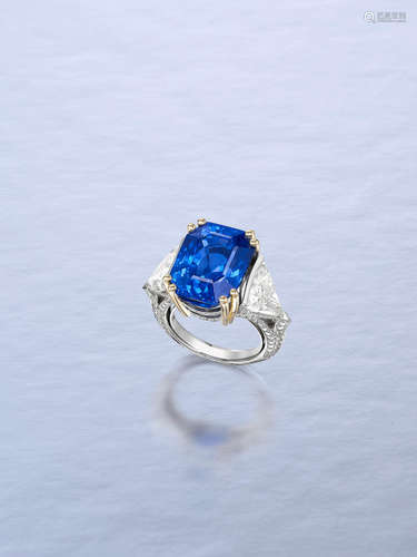 An Impressive Sapphire and Diamond Dress Ring, by La Serlas