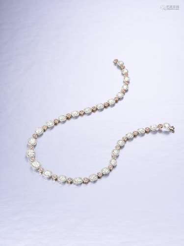 A Fine Diamond and Coloured Diamond Rivière Necklace, by La Serlas