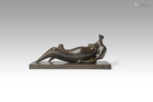Henry Moore O.M., C.H. (British, 1898-1986) Reclining Figure: Pointed Legs 22.9 cm. (9 in.) long ...