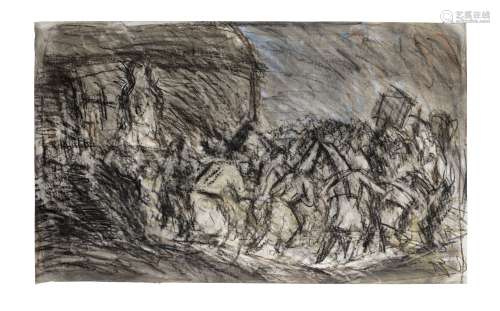 Leon Kossoff (British, 1926-2019) From Goya: Procession of the Flagellants 44.5 x 74.5 cm. (17 1/...