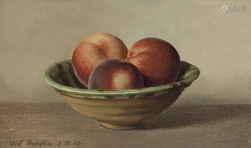 Eliot Hodgkin (British, 1905-1987) Bowl of Peaches 18.5 x 29.5 cm. (7 1/4 x 11 5/8 in.)