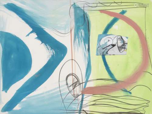 Peter Lanyon (British, 1918-1964) Through 57.5 x 76.5 cm. (22 3/4 x 30 1/4 in.) (Executed in 1964)