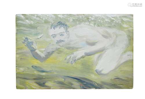 Jack B. Yeats R.H.A. (Irish, 1871-1957) My Friend Beneath the Sea 23 x 36 cm. (9 x 14 1/8 in.) (P...