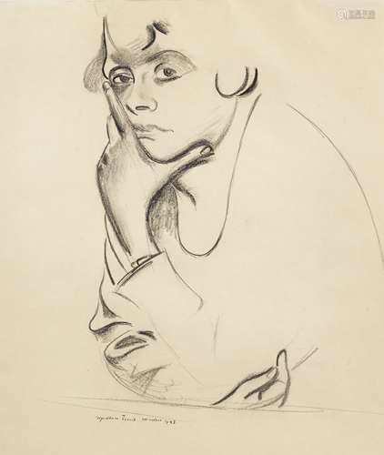 Percy Wyndham Lewis (British, 1882-1957) The Sullen Eye 48.3 x 35.5 cm. (19 x 14 in.)