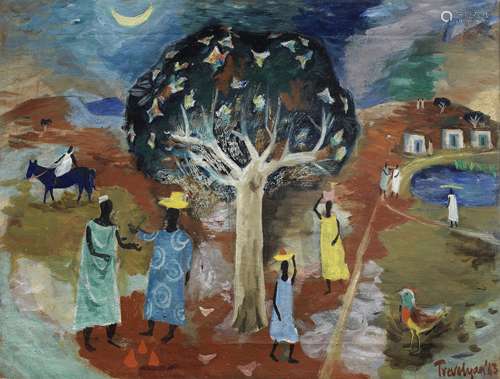 Julian Trevelyan R.A. (British, 1910-1988) Under the Cotton Tree 38.7 x 51 cm. (15 1/4 x 20 1/8 in.)