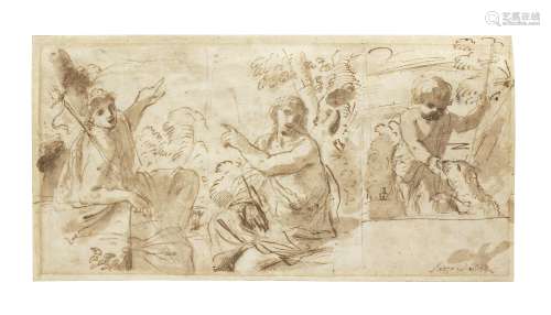 Attributed to Lazzaro Baldi (Pistoia 1624-1703 Rome) Studies of Saint John the Baptist unframed