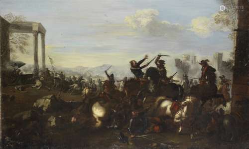 Circle of Francesco Monti, called il Brescianino (Brescia 1646-1703 Parma) A cavalry skirmish