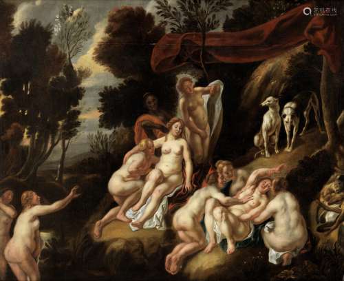 Circle of Jacob Jordaens (Antwerp 1593-1678) Diana and Callisto