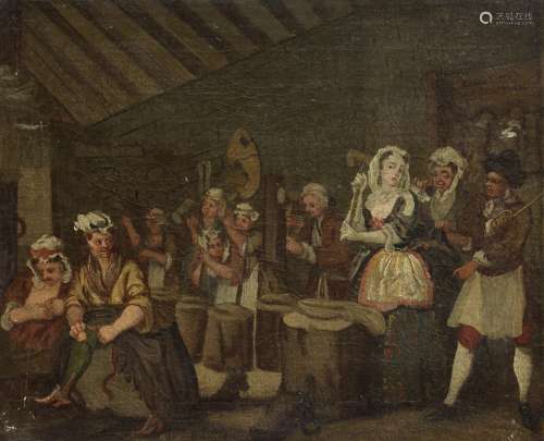 After William Hogarth, 18th Century Four scenes from A Harlot's Progress (4)