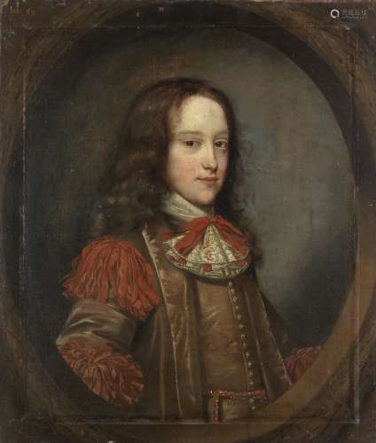 Attributed to Henri Gascars (Paris 1635-1701 Rome) Portrait of a boy of the Pym family, half-leng...