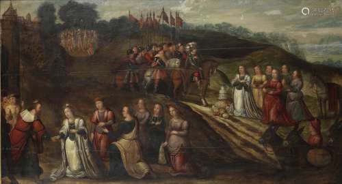 Flemish School, 17th Century Episodes from the story of David and Abigail