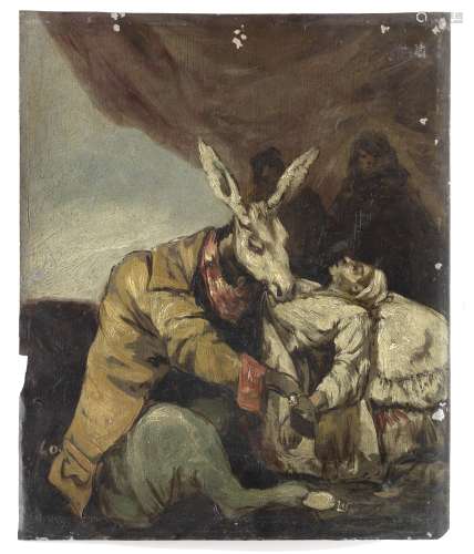 After Francisco José de Goya y Lucientes, 19th Century De qué mal morirà? unframed