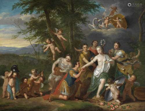 Studio of Gerard Hoet the Elder (Bommel 1648-1733 The Hague) Mars paying homage to Venus