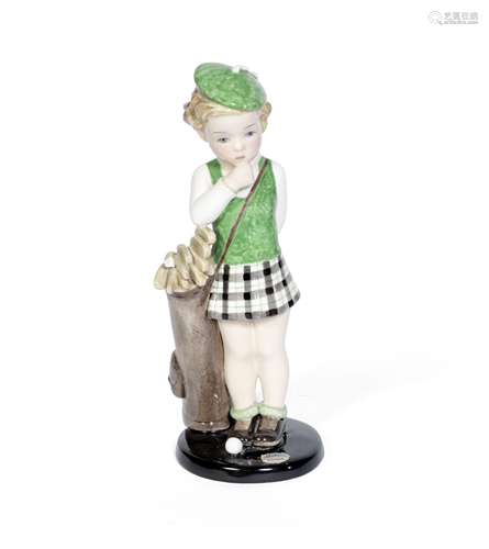 Stefan Dakon (Austrian, 1904-1992) for Goldscheider An Earthenware figure of a Girl Golfer, circa...