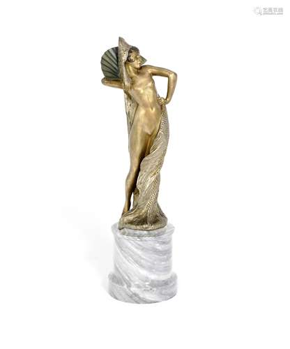 Maurice Guiraud-Rivière (French, 1881-1947) 'The Spanish Dancer': An Art Deco Bronze Figural Scul...