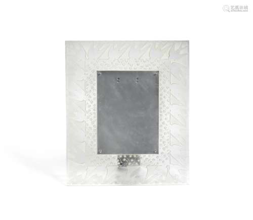 René Lalique (French, 1860-1945) A Pre-War 'Muguet et Hirondelles' Photograph Frame, design intro...