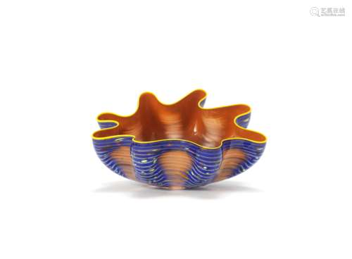 Dale Chihuly (American, 1941-) A Glass 'Persian' Lip Wrap, circa 2001