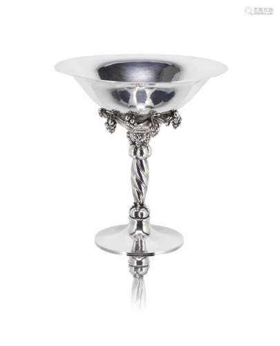 GEORG JENSEN: a Danish silver tazza pattern 264A, post 1945 mark